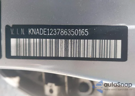 2008 Kia Rio Lx z USA, uszkodzony, nr VIN KNADE123786350165